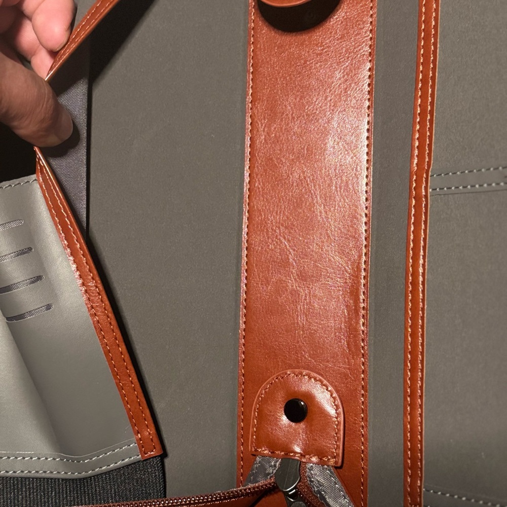 Egiant Bible Cover Case Brown Faux Leather with YKK Zipper Christian“GOD” - Picture 7 of 11